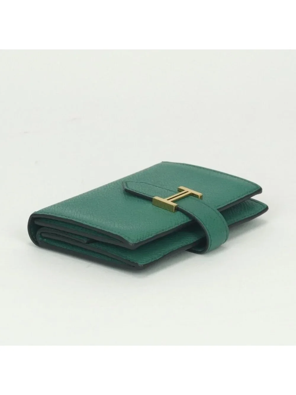 Hermes Bearn Mini Wallet with Coin Purse Bifold Mini Epsom Vert Vertigo Green